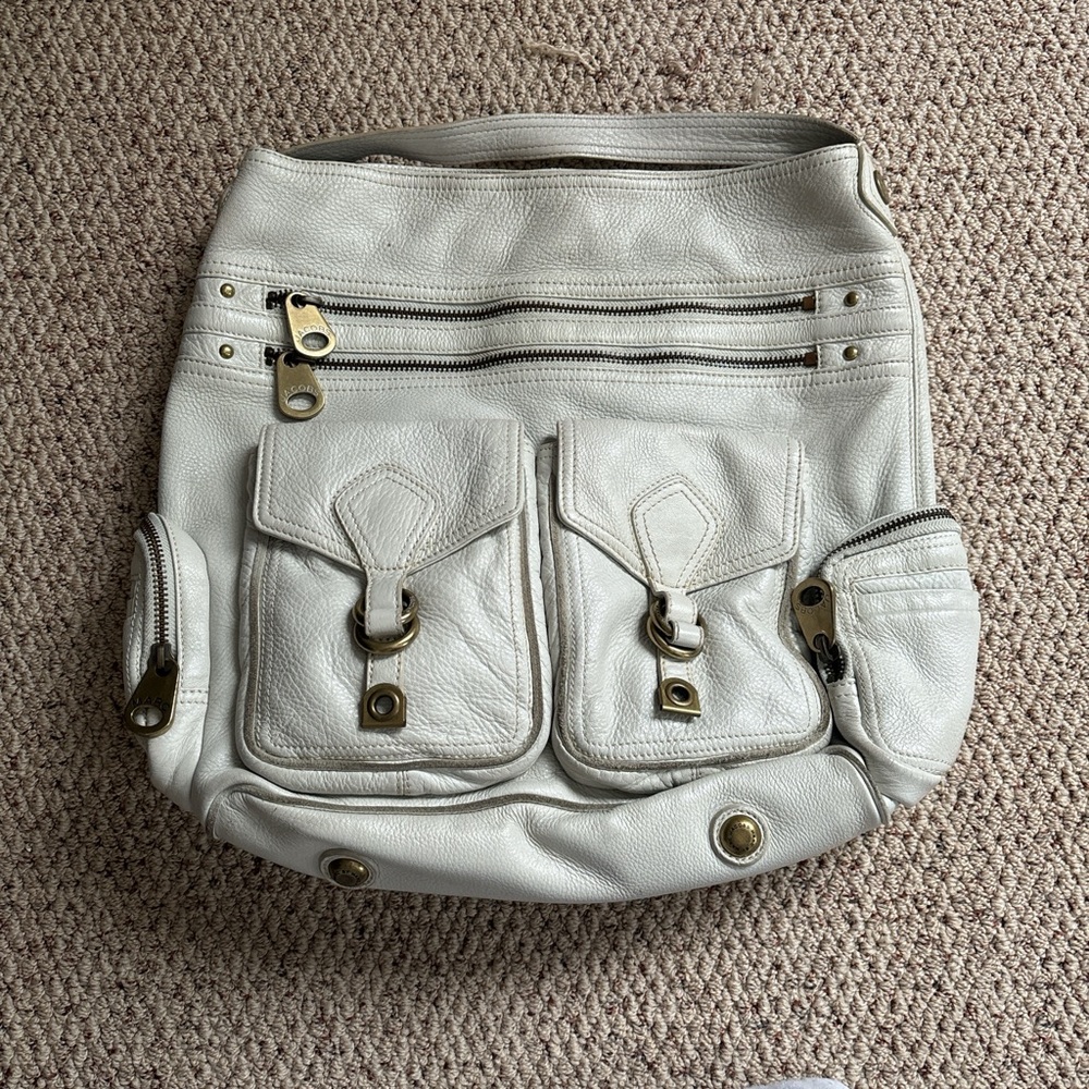 Marc by Marc Jacobs Faridah Off White Leather Shoulder Bag Tote